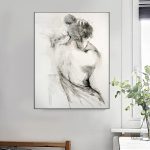 Illustration monochrome d'une silhouette féminine