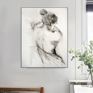 Illustration monochrome d'une silhouette féminine