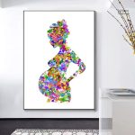 Tableau femme enceinte en art contemporain