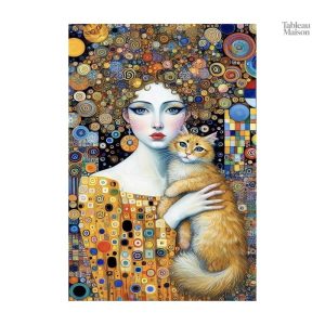 Tableau élégant fusionnant féminité et art de Klimt
