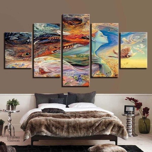 Tableau Fantastique en couleurs vives et motifs créatifs