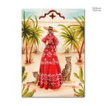Détail artistique d'une femme marocaine élégante