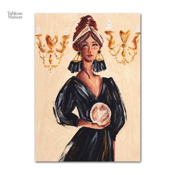 Illustration d'une femme marocaine en couleurs vives