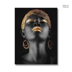 Illustration artistique d'une femme noire en style abstrait