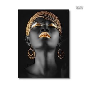 Illustration artistique d'une femme noire en style abstrait