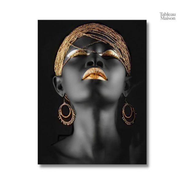 Illustration artistique d'une femme noire en style abstrait