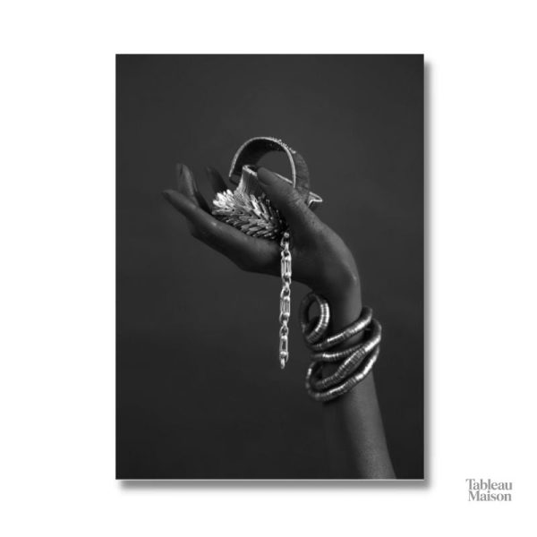 Œuvre d'art sur toile illustrant une femme d'origine africaine