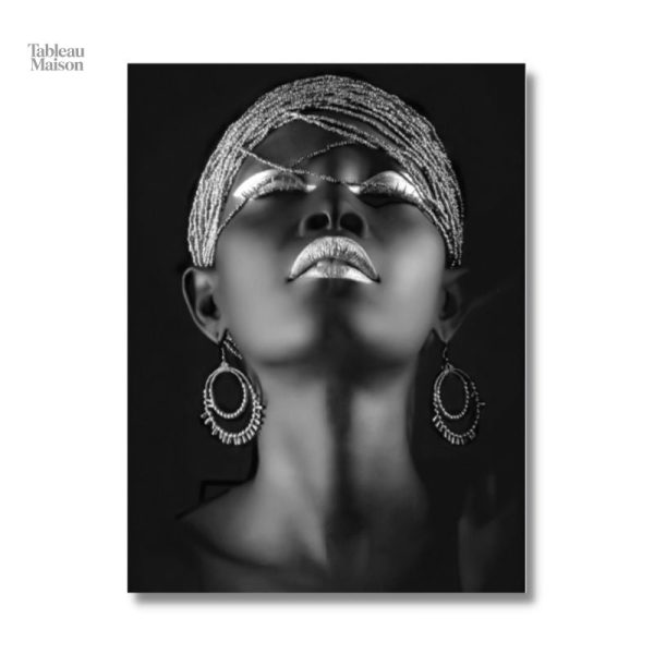 Tableau unique de femme noire, parfait pour la décoration intérieure