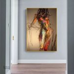 Art moderne représentant une silhouette féminine artistique