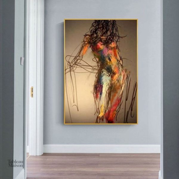 Art moderne représentant une silhouette féminine artistique