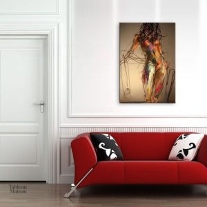 Œuvre abstraite mettant en avant la beauté de la femme