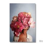 Illustration femme florale pour décoration intérieure