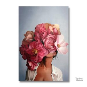 Illustration femme florale pour décoration intérieure