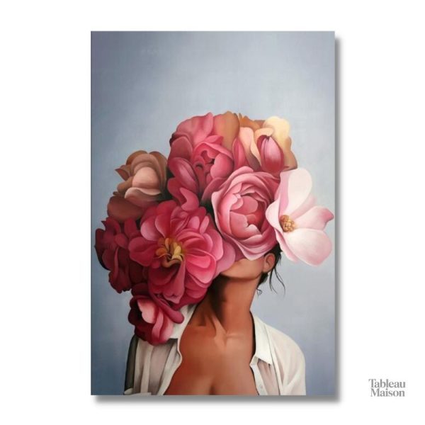 Illustration femme florale pour décoration intérieure
