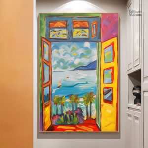 Peinture de paysage de Collioure en couleur