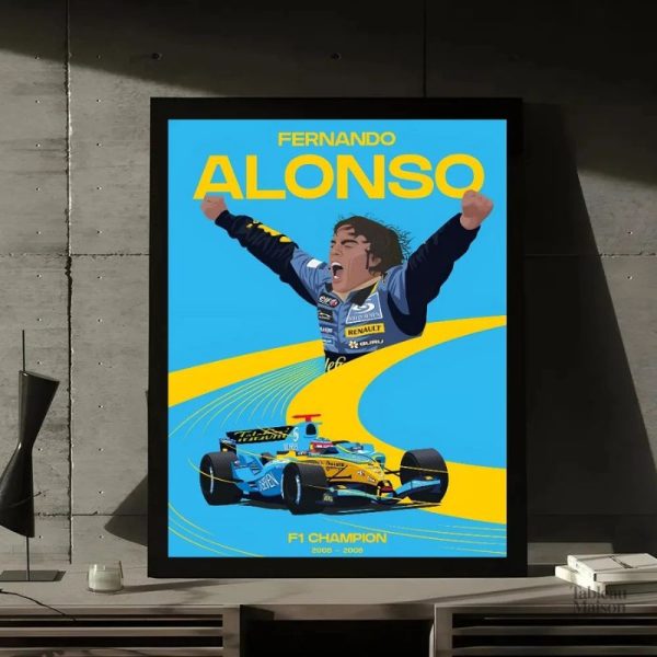 Tableau Fernando Alonso en style automobile