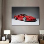 Tableau Ferrari F40 sur fond artistique