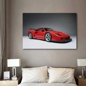 Tableau Ferrari F40 sur fond artistique