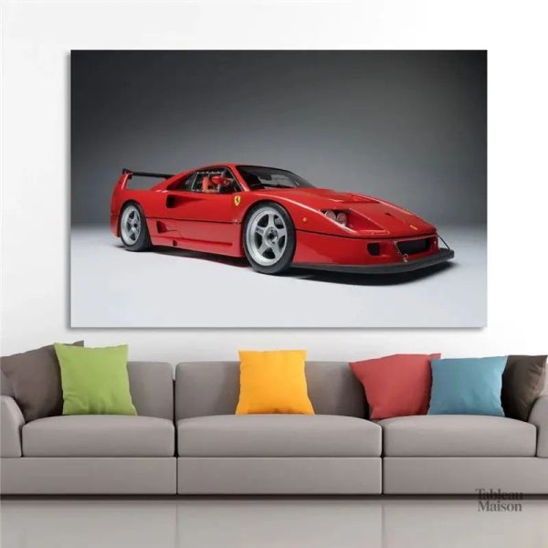 Oeuvre d'art représentant la Ferrari F40 emblématique