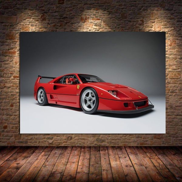 Tableau de voiture mettant en avant la Ferrari F40