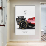 Tableau moderne représentant la Ferrari F1 emblématique