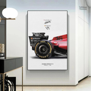 Décor mural avec design Ferrari F1 pour le salon