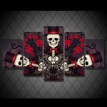 Art mural inspiré de la tradition mexicaine des morts