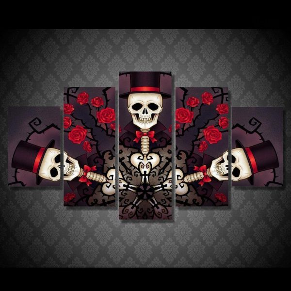 Art mural inspiré de la tradition mexicaine des morts