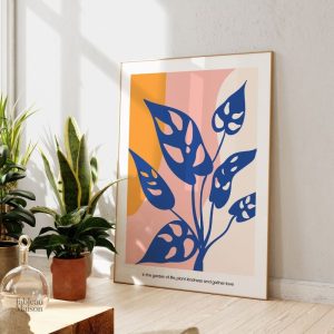Design minimaliste avec une fleur bleue élégante