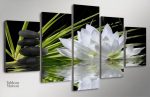 Illustration abstraite de fleur de lotus sur toile