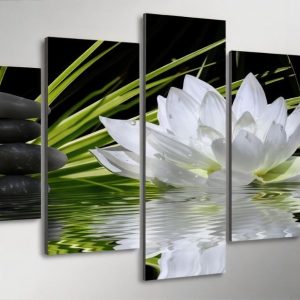 Illustration abstraite de fleur de lotus sur toile