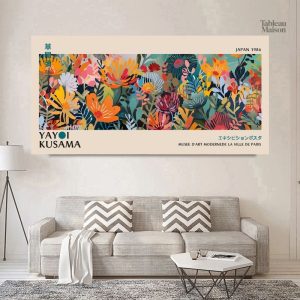 Tableau Fleur Japonais en style Street Art