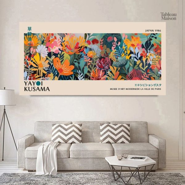 Tableau Fleur Japonais en style Street Art