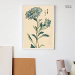 Tableau Antique de Fleur Japonaise