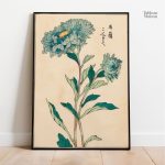 Fleur Japonaise sur toile, style antique