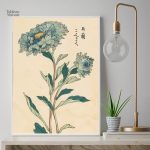 Tableau japonais avec motif floral traditionnel