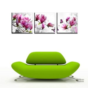 Tableau floral élégant avec des fleurs de magnolia