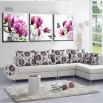 Fleurs de magnolia en peinture, tons rose et blanc