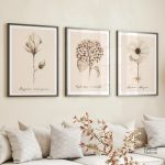 Fleurs stylisées sur fond épuré