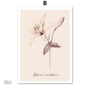 Tableau moderne de fleurs délicates