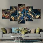 Tableau abstrait de fleurs colorées