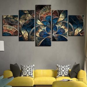 Art mural de fleurs en style abstrait