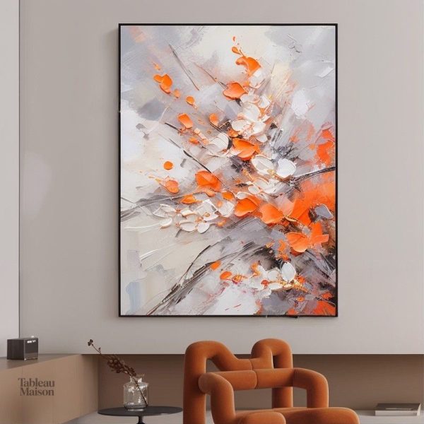 Tableau coloré représentant des motifs floraux en abstraction