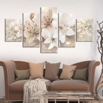 Tableau Fleurs de lys, œuvre artistique florale