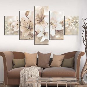 Tableau Fleurs de lys, œuvre artistique florale