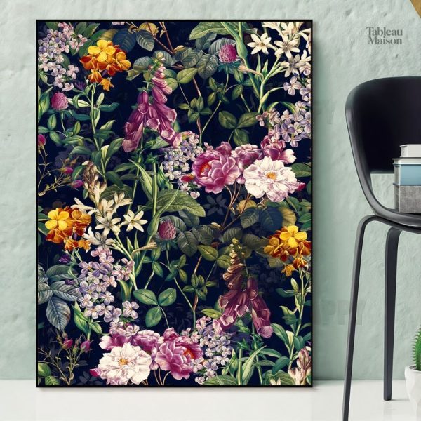 Décoration murale florale inspirée des paysages tropicaux