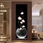Tableau artistique floral aux couleurs douces