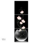 Décoration murale avec des motifs de fleurs légères