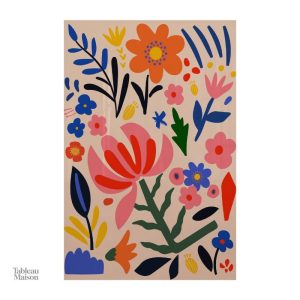 Tableau contemporain inspiré du pop art floral
