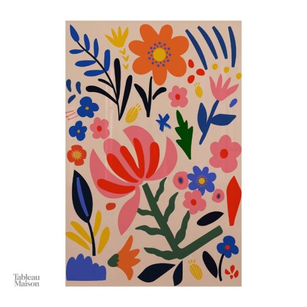 Tableau contemporain inspiré du pop art floral